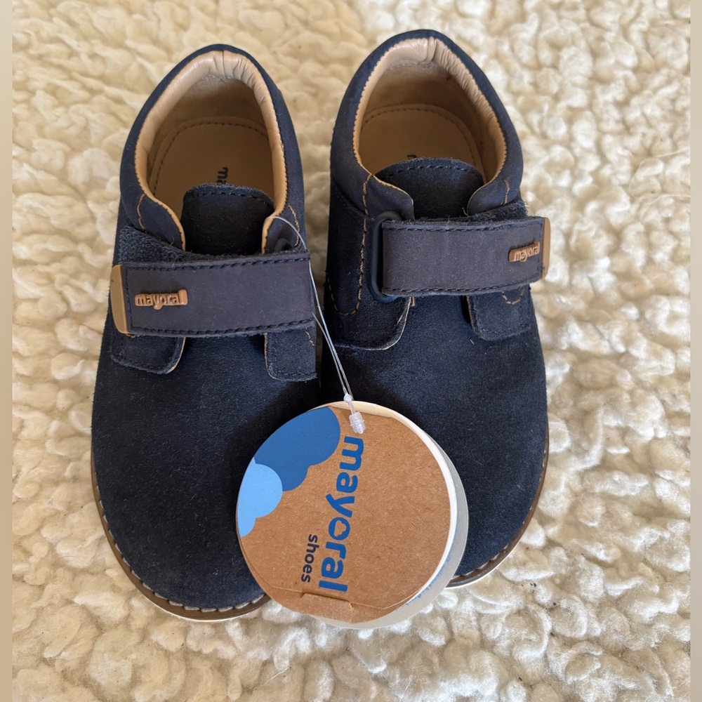 NEW Mayoral Navy and Tan Baby Walker Shoes